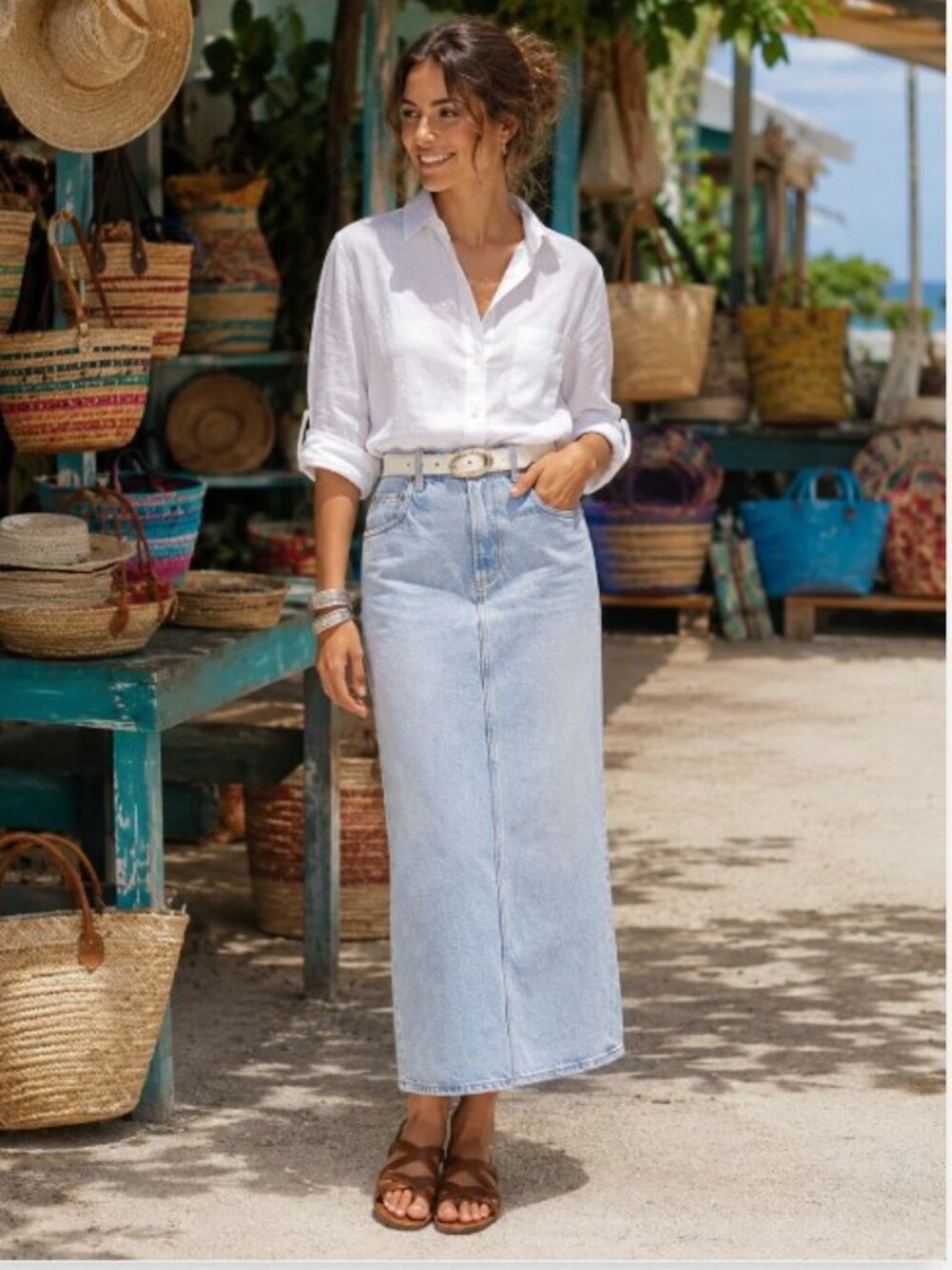 Citizens of Humanity Verona Denim Column Skirt NWOT